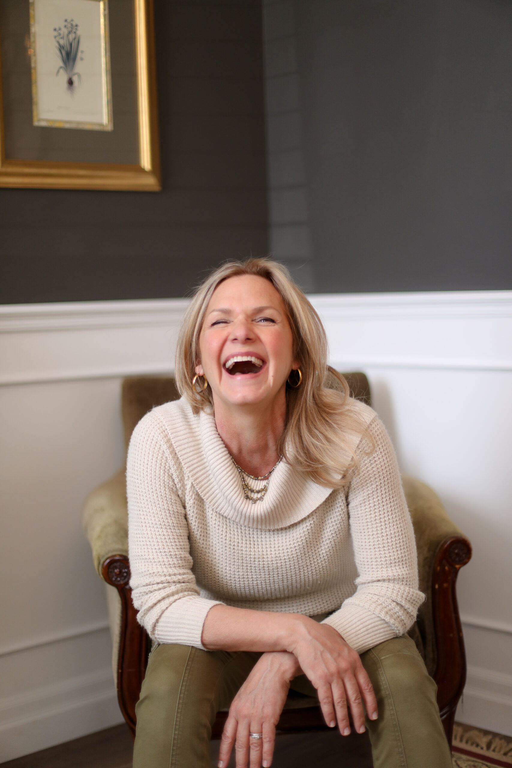 woman laughing